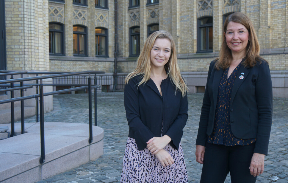 Mathilde Tybring-Gjedde og Turid Kristensen har tro på regjeringens mål om at 90 prosent skal bestå videregående.