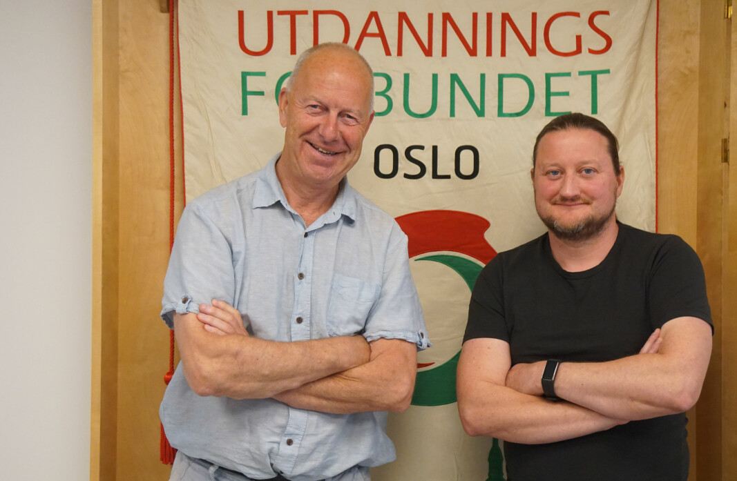 Rune Lang og Bendik Indreeide i Utdanningsforbundet Oslo ber om konkrete innspill til ny inntaksordning