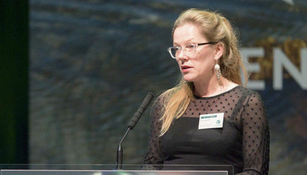 Statssekretær i Kunnskapsdepartementet Anja Johansen. Bildet er fra Venstres årsmøte i 2015.