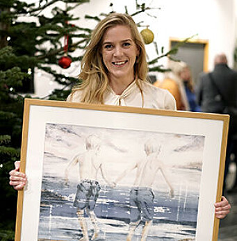 En glad prisvinner i desember i fjor. En glad prisvinner i desember i fjor.