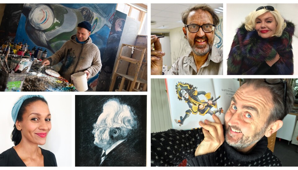 Kunstnerne Vebjørn Sand, Svein Nyhus, Unni Askeland, Lisa Aisato og Egil Nyhus forteller hva som var avgjørende i barndommen for at de kunne utfolde seg kunstnerisk.
