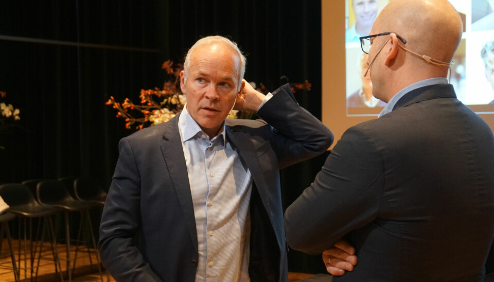 Steffen Handal møtte finansminister Jan Tore Sanner og flere regjeringsmedlemmer tirsdag.