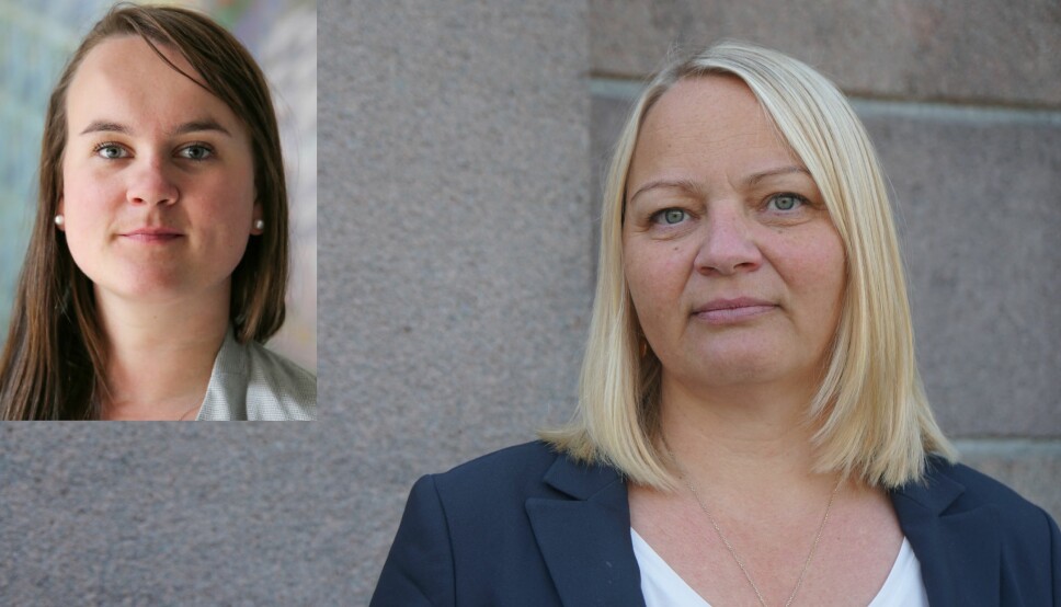 Marit Knutsdatter Strand (innfelt) og Mona Fagerås er kritiske til regjeringens manglende satsing på barnehage og skole.