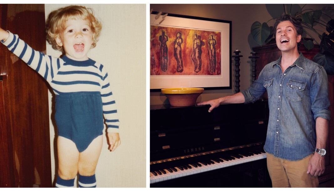 SANG VED PIANOET: Som liten sang artisten Espen Grjotheim både i barnehagen og sammen med dagmammaen, men det er hans musikkinteresserte foreldre som inspirerte til artistkarrieren. Nå kler han seg om til Freddie i musikalen Chess i Oslo. SANG VED PIANOET: Som liten sang artisten Espen Grjotheim både i barnehagen og sammen med dagmammaen, men det er hans musikkinteresserte foreldre som inspirerte til artistkarrieren. Nå kler han seg om til Freddie i musikalen Chess i Oslo.
