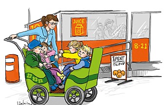 En vogn med fire seter er et godt sted for de yngste barna å oppleve fellesskap