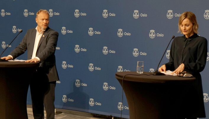 Raymond Johansen og Inga Marte Thorkildsen fortalte om tiltak fram mot jul i Oslo. Raymond Johansen og Inga Marte Thorkildsen fortalte om tiltak fram mot jul i Oslo.