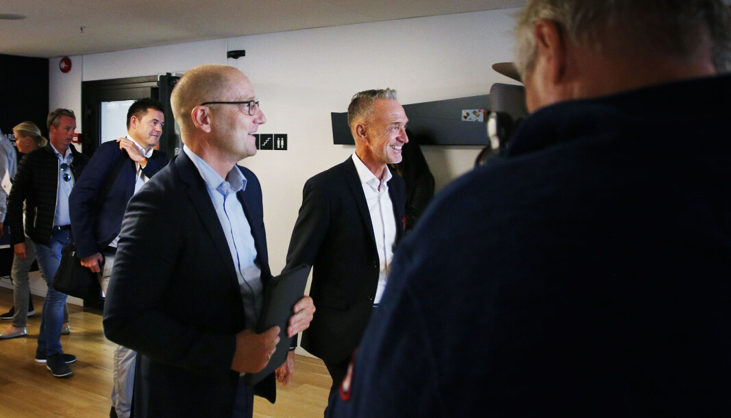 Forhandlingslederne Steffen Handal (Utdanningsforbundet) i Unio og Tor Arne Gangsø i KS da årets lønnsforhandlinger startet. Forhandlingslederne Steffen Handal (Utdanningsforbundet) i Unio og Tor Arne Gangsø i KS da årets lønnsforhandlinger startet.