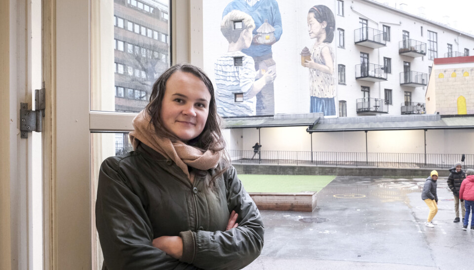 Marit Knutsdatter Strand på Tøyen skole i Oslo.