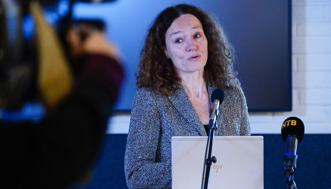 Direktør i Folkehelseinstituttet, Camilla Stoltenberg på et tidligere pressemøte. Direktør i Folkehelseinstituttet, Camilla Stoltenberg på et tidligere pressemøte.