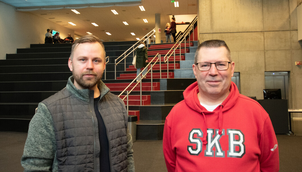 Spesialkonsulent Jan Fredrik Oddekalv og sosialpedagog Bjørn Madsen advarer mot økende bruk av cannabis blant elever i videregående. Spesialkonsulent Jan Fredrik Oddekalv og sosialpedagog Bjørn Madsen advarer mot økende bruk av cannabis blant elever i videregående.