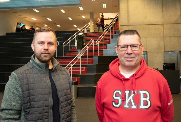 Spesialkonsulent Jan Fredrik Oddekalv og sosialpedagog Bjørn Madsen advarer mot økende bruk av cannabis blant elever i videregående.