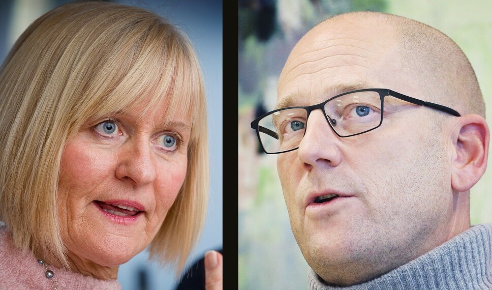 Unio-leder Ragnhild Lied og leder i Utdanningsforbundet Steffen Handal.