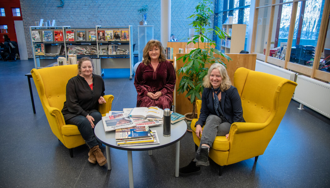 Elaine Fleischer fikk med seg bibliotekar Åsne Hestnes og lærer Jorun Seierstad da hun startet prosjektet. Elaine Fleischer fikk med seg bibliotekar Åsne Hestnes og lærer Jorun Seierstad da hun startet prosjektet.