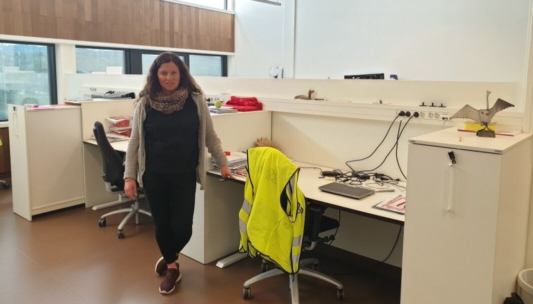 Lærere og ansatte ved Levanger ungdomsskole gir fra seg dette arbeidsrommet. Kontaktlærer Anna Bersås håper de får det tilbake neste år. Lærere og ansatte ved Levanger ungdomsskole gir fra seg dette arbeidsrommet. Kontaktlærer Anna Bersås håper de får det tilbake neste år.