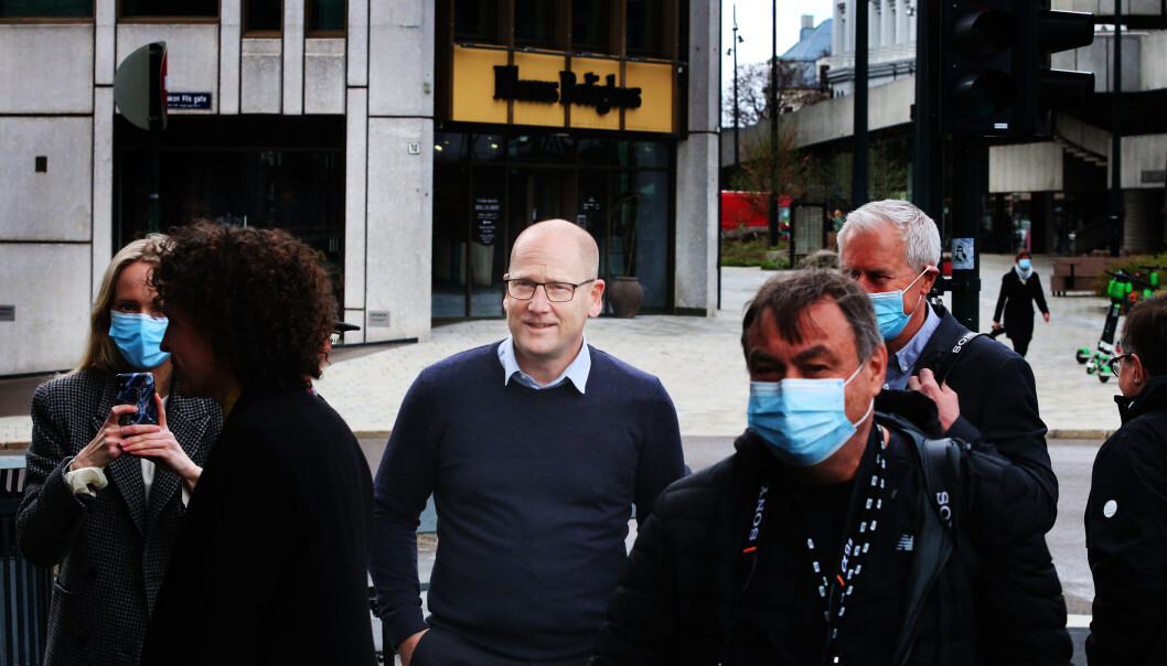Steffen Handal, på dette tidspunktet forhandlingsleder for Unio, nå streikeleder. Steffen Handal, på dette tidspunktet forhandlingsleder for Unio, nå streikeleder.