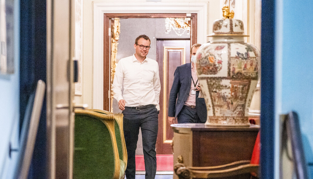 Ropstad under landsmøtet til KrF som vart avholdt digitalt fra Hotel Bristol i Oslo. Ropstad under landsmøtet til KrF som vart avholdt digitalt fra Hotel Bristol i Oslo.