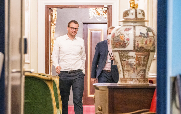 Ropstad under landsmøtet til KrF som vart avholdt digitalt fra Hotel Bristol i Oslo.