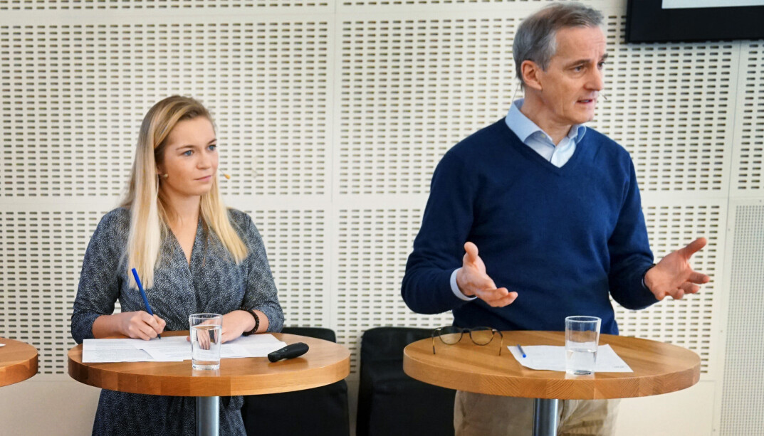 Mathilde Tybring-Gjedde (H) og Jonas Gahr Støre (Ap) i debatt tidligere i år. Mathilde Tybring-Gjedde (H) og Jonas Gahr Støre (Ap) i debatt tidligere i år.