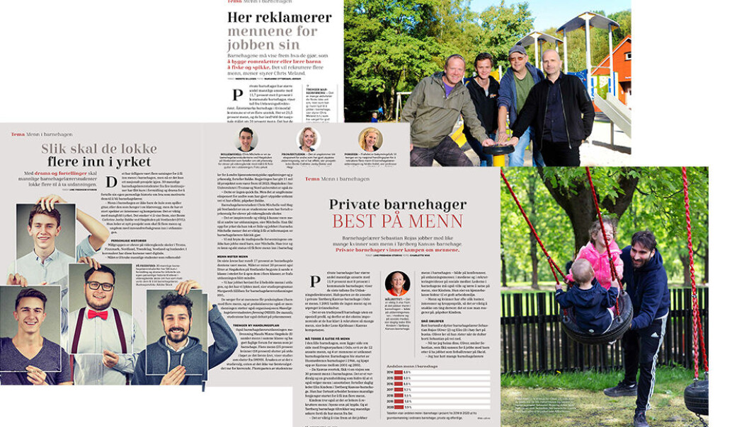 Honnør til Første steg som setter rekruttering av flere menn til barnehagelæreryrket på dagsorden. Det gjøres en for dårlig jobb med å øke kjønnsmangfoldet i norske barnehager, sier universitetslektor Arve Hansen ved Universitetet i Agder. Honnør til Første steg som setter rekruttering av flere menn til barnehagelæreryrket på dagsorden. Det gjøres en for dårlig jobb med å øke kjønnsmangfoldet i norske barnehager, sier universitetslektor Arve Hansen ved Universitetet i Agder.