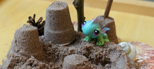 La barna leke med sand inne