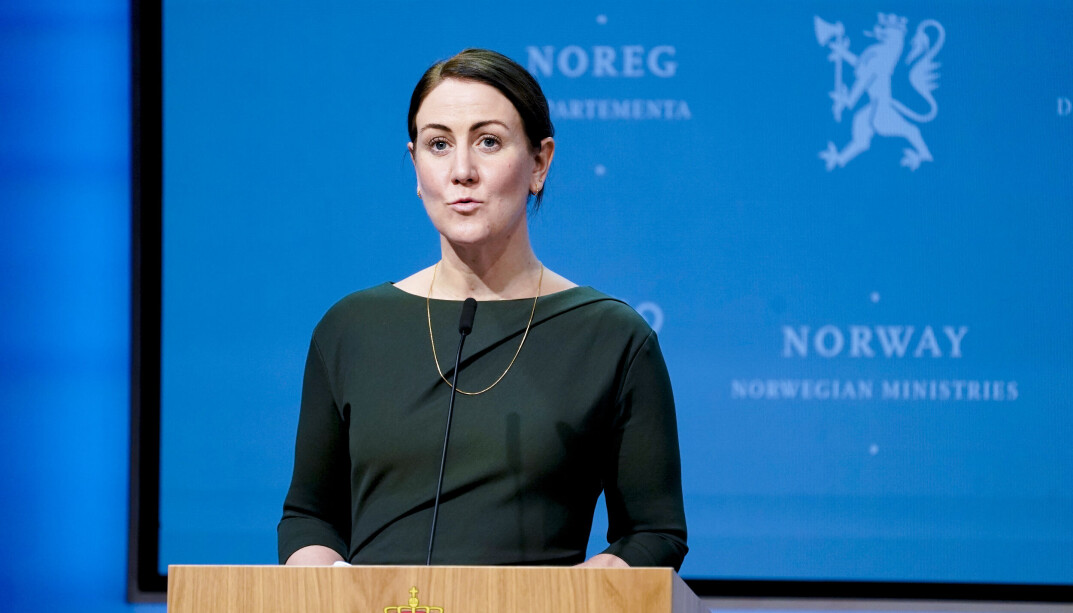 Kunnskapsminister Tonje Brenna (Ap under pressekonferansen om koronasituasjonen. Kunnskapsminister Tonje Brenna (Ap under pressekonferansen om koronasituasjonen.