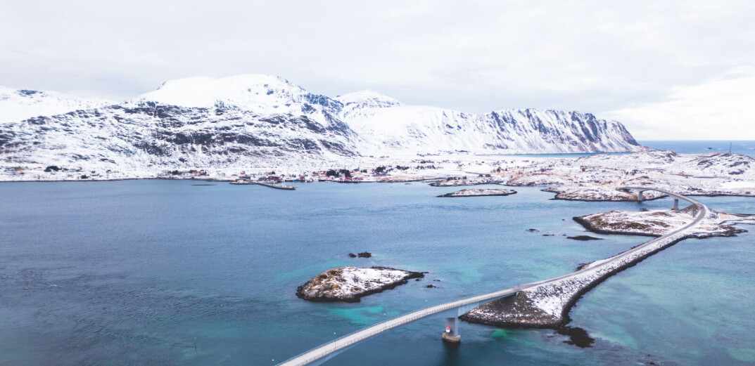 Et Lofoten i vintervær. Et Lofoten i vintervær.