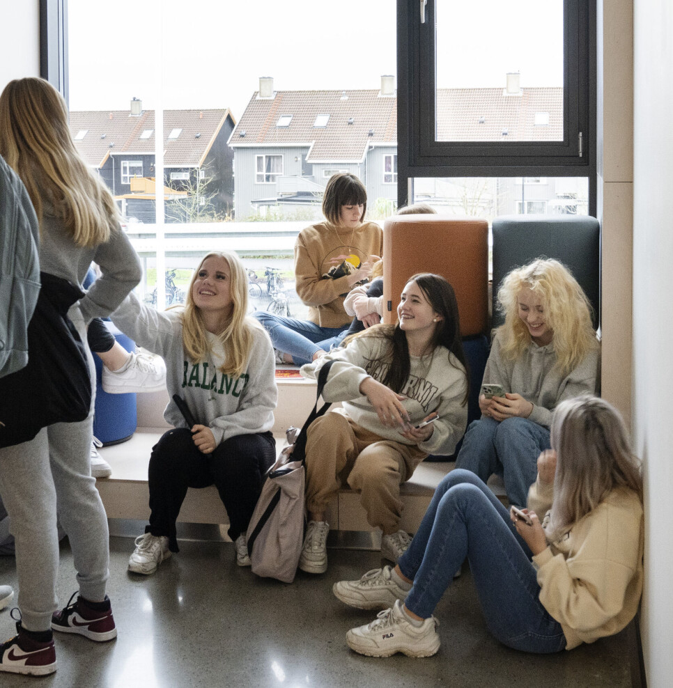 Vardheia ungdomsskole er bygget som en yrkesfaglig skole med verksteder, storkjøkken og restaurant