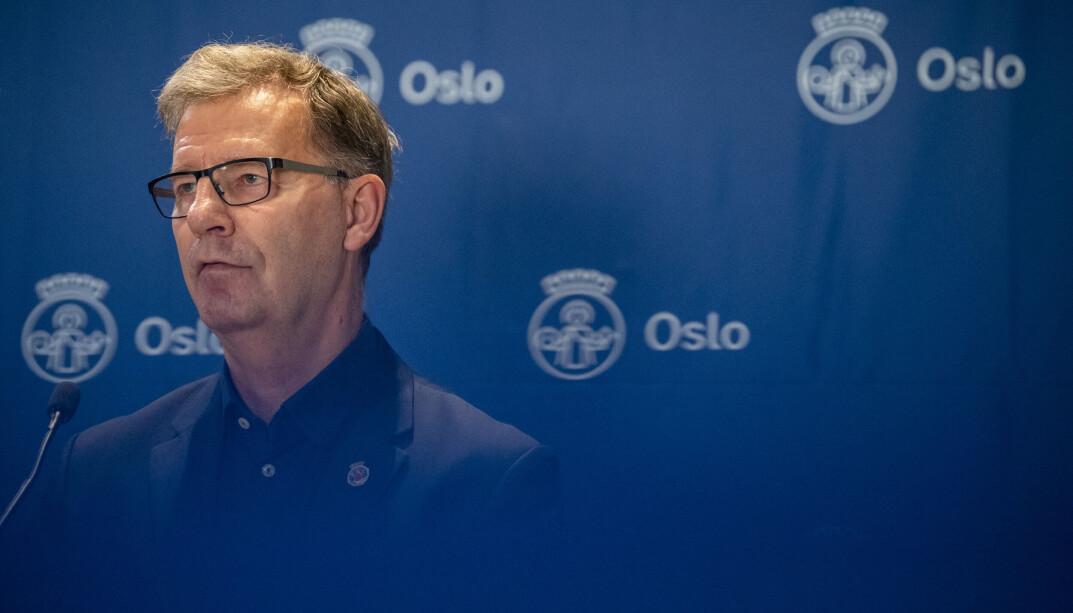Helsebyråd Robert Steen (Ap) under en pressekonferense i Oslo Rådhus om håndteringen av koronasituasjonen Helsebyråd Robert Steen (Ap) under en pressekonferense i Oslo Rådhus om håndteringen av koronasituasjonen