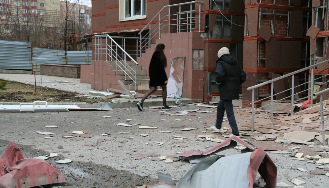 Russiske styrkers ødeleggelser i Ukraina.