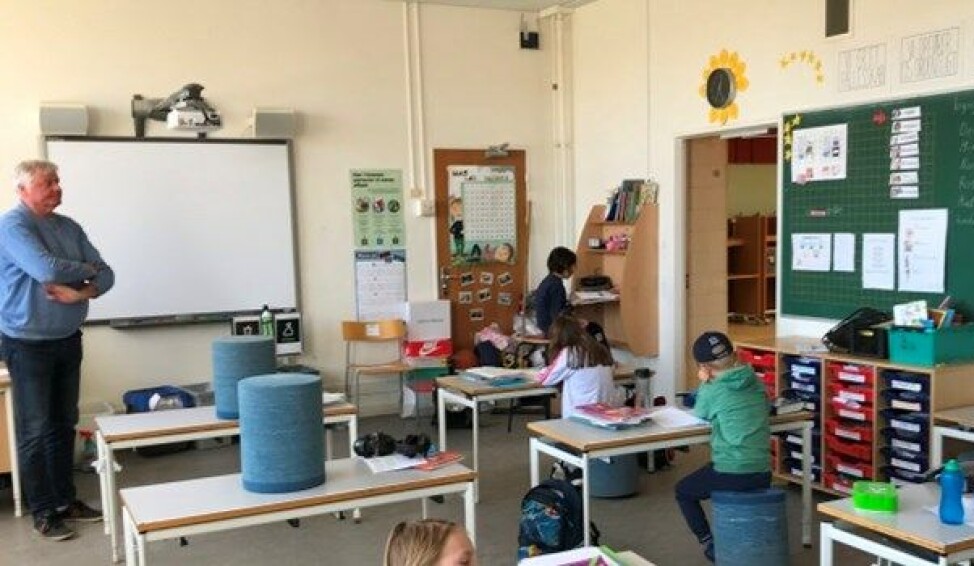 Fra Husum skole i Danmark. Fra Husum skole i Danmark.
