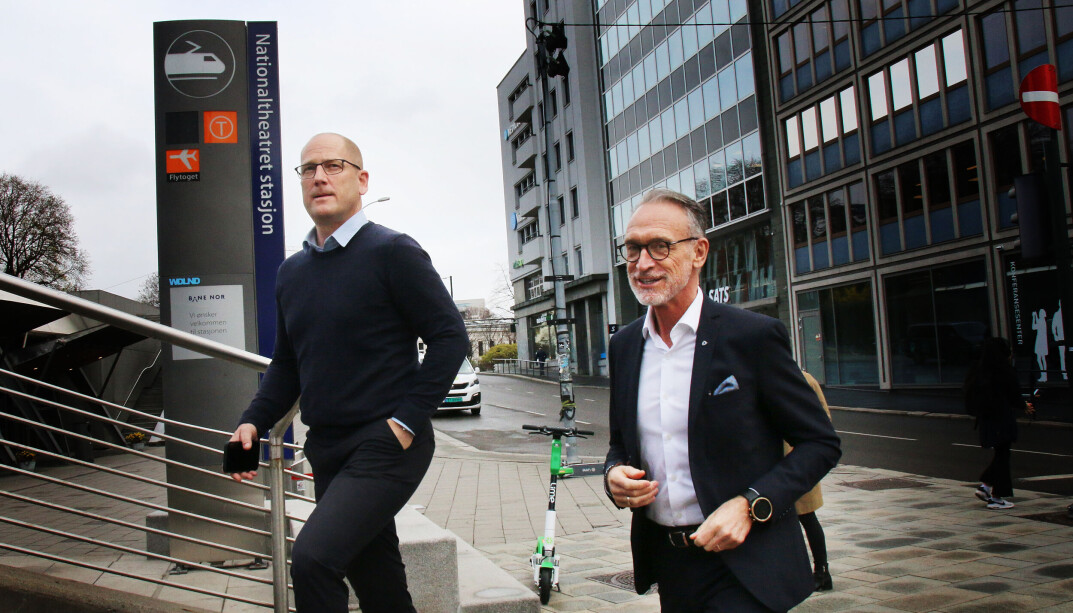 Ifølge Utdanningsforbundets leder Steffen Handal har KS lave ambisjoner på vegne av elevene, lærerne og skolen. Her er han avbildet sammen med Tor Arne Gangsø, arbeidslivsdirektør i KS. Ifølge Utdanningsforbundets leder Steffen Handal har KS lave ambisjoner på vegne av elevene, lærerne og skolen. Her er han avbildet sammen med Tor Arne Gangsø, arbeidslivsdirektør i KS.