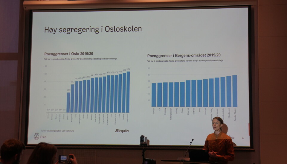 Eidsvoll brukte tall fra Aftenposten for å vise at Bergen er mindre segregert.
