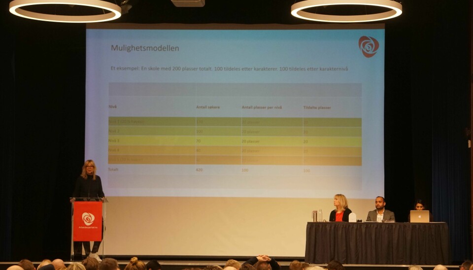 Eileen Fugelsnes presenterte mulighetsmodellen som 181 av 182 delegater går inn for.
