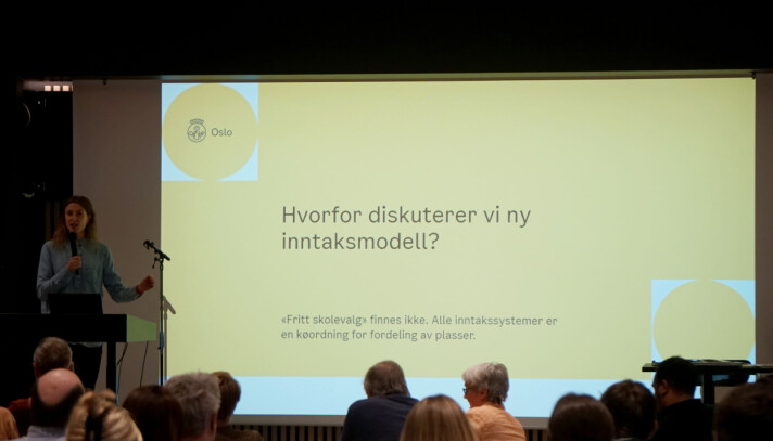 "Fritt skolevalg finnes ikke" sa byråd Sunniva Holmås Eidsvoll. "Fritt skolevalg finnes ikke" sa byråd Sunniva Holmås Eidsvoll.