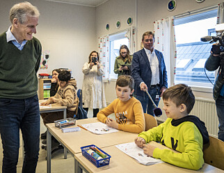 Statsministeren møtte ukrainske skolebarn