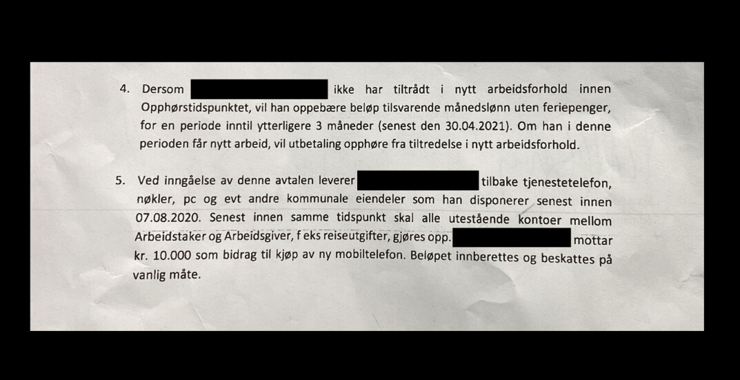 Utdrag fra sluttavtalen Utdrag fra sluttavtalen