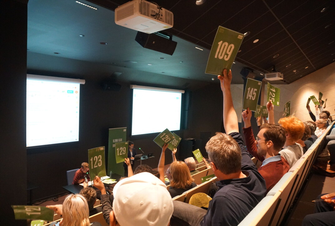 Delegatene på representantskapsmøtet til Oslo MDG stemte for å videre utredning. Delegatene på representantskapsmøtet til Oslo MDG stemte for å videre utredning.