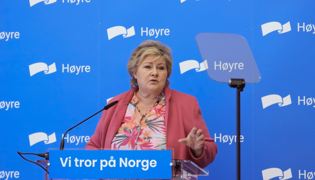 Erna Solberg under Høyres sentralstyre i Høyres hus i Oslo mandag.Foto: Javad Parsa / NTB Erna Solberg under Høyres sentralstyre i Høyres hus i Oslo mandag.Foto: Javad Parsa / NTB
