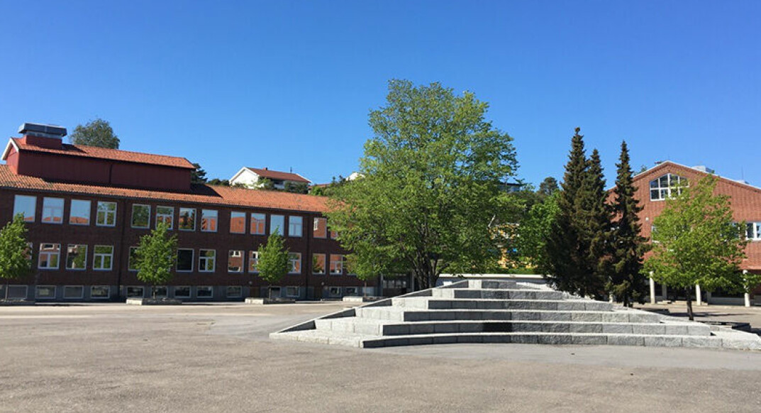 Gressvik ungdomsskole er en av skolene i Fredrikstad som i dag får ekstra penger. De kan forsvinne i budsjettkuttet i kommunen.