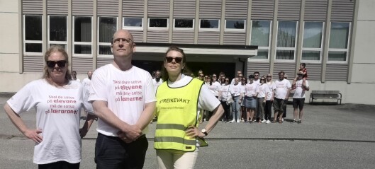 Sparket i gang lærerstreiken i Bergen