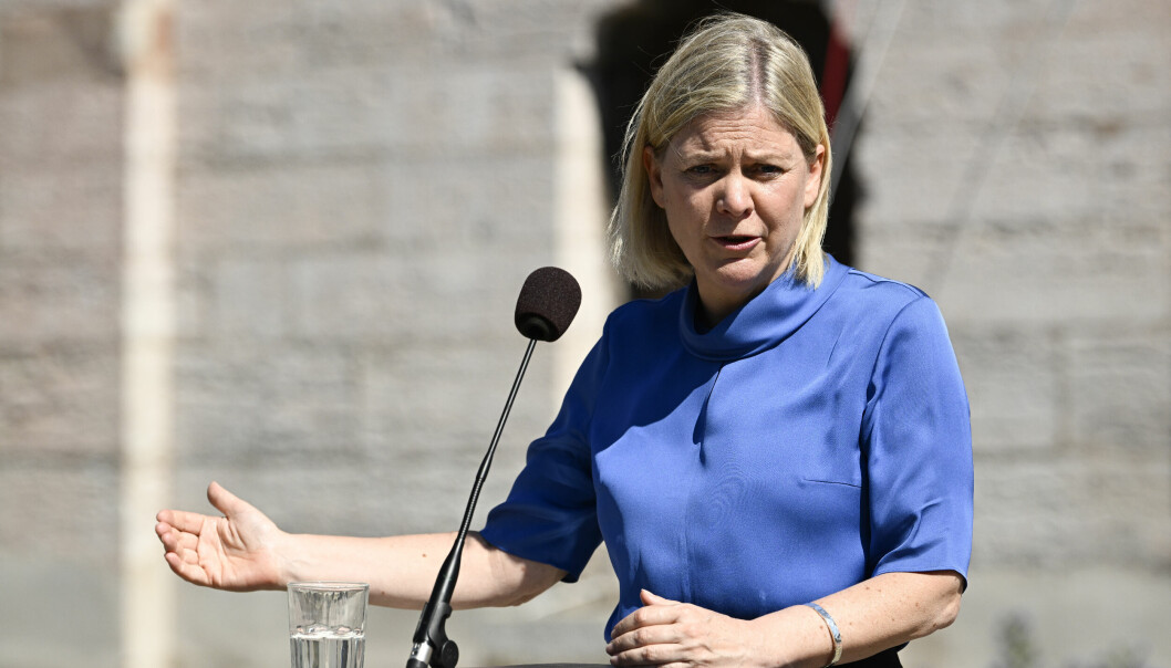Sveriges statsminister Magdalene Andersson (S).