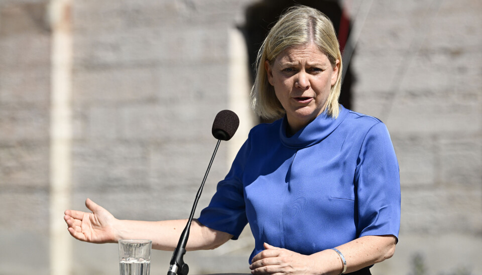 Sveriges statsminister Magdalene Andersson (S).