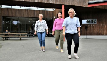 Margrethe Hansen, Marianne Kristensen og Marianne Karlsen i Byggeklossen barnehage.