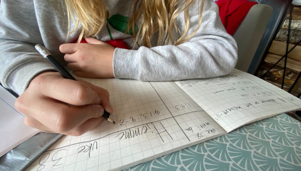Her har lærerne laget en standard for leksene