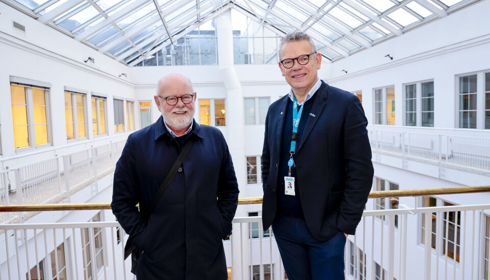 Terje Skyvulstad, nestleder i Utdanningsforbundet og forhandlingsleder (t.v) sammen med Trond Ellefsen, nestleder i Delta og forhandlingsleder for Deltas medlemmer i staten, etter at partene i barnehagestreiken kom til enighet i mekling hos Riksmekleren onsdag morgen. Terje Skyvulstad, nestleder i Utdanningsforbundet og forhandlingsleder (t.v) sammen med Trond Ellefsen, nestleder i Delta og forhandlingsleder for Deltas medlemmer i staten, etter at partene i barnehagestreiken kom til enighet i mekling hos Riksmekleren onsdag morgen.