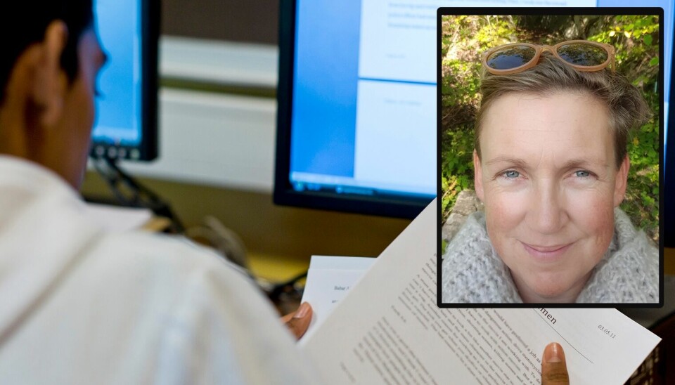 Lærer Christina Bjørnsdatter Langballe er en av flere lærere som sier nei til sensoroppdrag til våren.