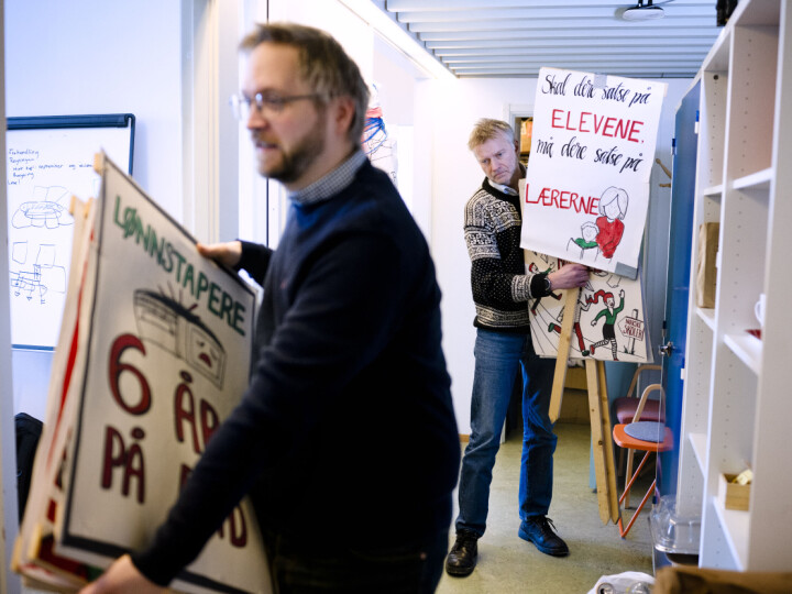 Streikeplakatene fra i høst har UDF-erne på Lillestrøm spart på. Om nødvendig, er de klare for å lage et par nye også i år.