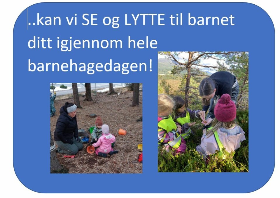 Slike plakater har barnehagen laget mange av for å vise foreldrene hva bedre bemanning kan føre til.