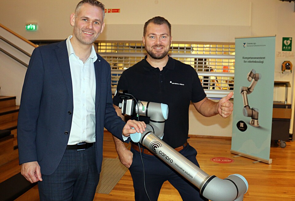 Vidar Tufteland leder Kompetansesenteret for Robotteknologi. Kristian Sortland arbeider i Norsk Robot Center.
