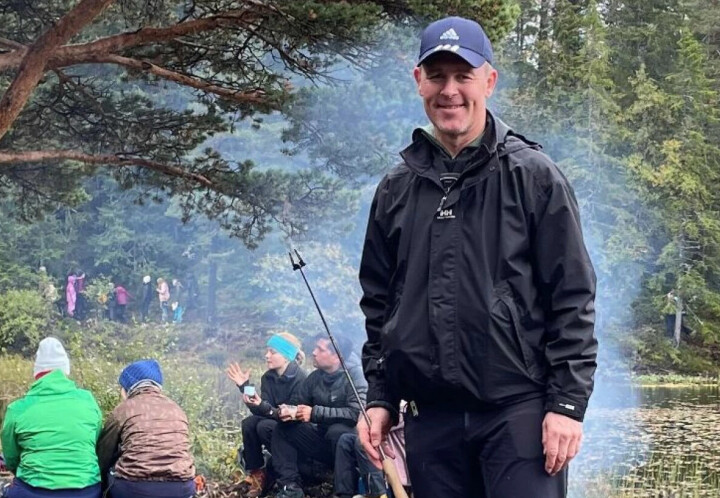 Geir på en av de siste skoleturene før han sluttet som lærer.